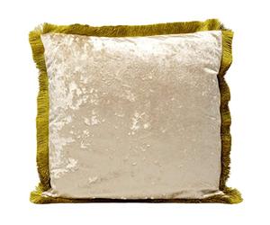 Kare Cojín de diseño Cannes en Polvo, Blanco, 45 x 45 cm, cojín Decorativo, cojín de sofá con Cremallera, Funda de Terciopelo