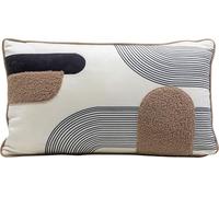 Kare Cojín de diseño Vista, Multicolor, Parte Trasera de Aspecto de Terciopelo, cojín Decorativo con Relleno, cojín Decorativo con Cremallera, cojín para sofá, 50 x 30 cm (L-B)