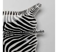 KARE cuenco decorativo cebra, porcelana, blanco/negro, pintado a mano True