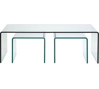 Kare Design 3 mesas de centro de cristal