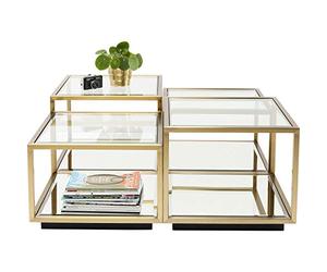 KARE Design 83104 Mesa Centro Luigi Oro, Dorado, 100 cm