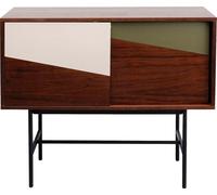 Kare Design Aparador de madera color blanco y verde 110cm x 95cm