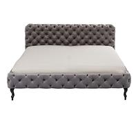 Kare Design - Cama Desire Velvet gris plata 160x200 cm