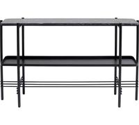 Kare Design Consola de mármol negro y acero