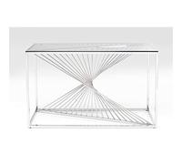 Kare Design - Consola de metal y cristal (120 cm)