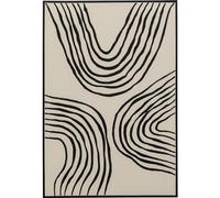 Kare Design Cuadro en Lienzo Artistic Bow, Negro/Blanco, Algodón, Pintado a Mano on Óleo, Abstracto, Moderno, Salón, Dormitorio, Pasillo, 113x73 cm (AxA)