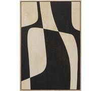 Kare WTD - Lienzo decorativo para pared (93 x 63 cm), diseño de forma clásica, color negro y blanco