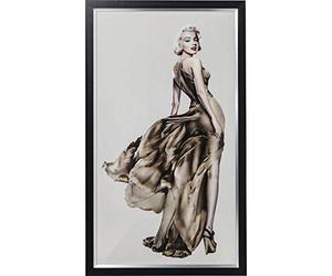 Kare Design Cuadro Marilyn Gris/Negro, Cuadro de Cristal Decorativo, impresión artística, Marilyn Monroe, decoración de Pared, Moderno, salón, Dormitorio, Pasillo, 172x100x4cm
