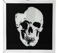 Kare Design cuadro Mirror Skull, plata/negro, cristal, moderno, motivo calavera, salón, dormitorio, pasillo, 100x100x5 cm (A/A/P)