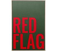 Kare Design Cuadro Red Flag, Multicolor, 60x40 cm, Rectangular, Enmarcado, Arte de Pared Moderno con Texto, Decoración de Pared
