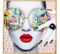 Kare Design Cuadro Times Square View, Multicolor, 80x80 cm, Cuadrado, Impresión Artística, Arte de Pared, Nueva York