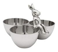 Kare Design Cuenco Bunny tre, Plata, 18x23x23cm