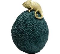 Kare Design Deco Box Chameleon, verde/dorado, lata de almacenamiento, 34 x 25 x 25 cm