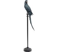 Kare Design Deco Figurilla Loro Petrol, Azul y Verde y Negro, Decoración Grande, Estatua para Sala de Estar, Diseño Exótico, 116x23x25cm (AxAxP)