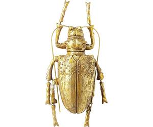 Kare Design Decoración de Pared, Longicorn Beetle, Oro, 27x7x15cm