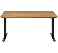Kare Design Escritorio ajustable de roble y acero negro L160