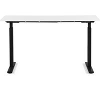 Kare Design Escritorio de pie ajustable de acero blanco y negro L140