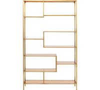 Kare Design Estantería de acero y cristal dorado 115x195cm