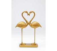 Kare Design estatuilla Decorativa Flamingo Love, Oro, Accesorio, decoración salón, baño, Estilo Selva, exótico, Animal, Altura Articulo 39cm