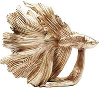 Kare Design Figura deco Betta Fish, dorado, Oro, pequeño, hecho a mano, Glamour, Moderno, sala de Estar, Oficina, 37x34x14 cm (A/A/P)