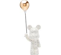 Kare Design Figura Decorativa Balloon Bear, Blanco, Oso con Globo, Escultura Animal Decorativa, Figura llamativa Moderna, Accesorio salón y Dormitorio, 54cm