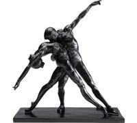 Kare Design Figura Decorativa Dancers, Negro, Arenisca, Escultura Bailarines clásica, Objeto Decorativo para salón y Dormitorio, Accesorio Elegante y Creativo, 38 cm