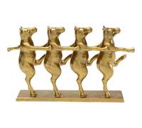 Kare Design Figura Decorativa Dancing Cows, Dorado, Escultura de Vacas, Objeto Decorativo, Sala y Comedor, Estatua Divertida para Decoración, Altura 47 cm
