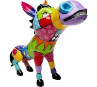 Kare Design Figura Decorativa Donkey Patchwork, Multicolor, Polyresina Pintada a Mano, Escultura Burro Decorativa, Objeto Llamativo para Interiores, Accesorio salón y Dormitorio, 54 cm