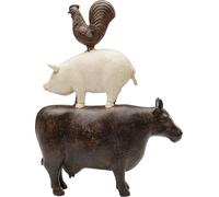 Kare Design Figura Decorativa Farm Animals, Multicolor, Polyresin, Escultura Animales Granja, Decoración artística llamativa, Accesorio de hogar, Ideal salón y Cocina, 34cm