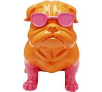 Kare Figura Decorativa de Perro de Moda, Rosa, Objeto Decorativo, diseño de Perro, Pintado a Mano, 37 x 24 x 43 cm (Alto x Ancho x Profundidad)