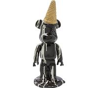 Kare Design Figura Decorativa Gelato Bear, Negro, Oso Decorativo Moderno, Escultura Animal Creativo, Accesorio Decorativo de hogar, Decoración salón y Dormitorio, 40cm