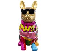 Kare Design Figura Decorativa Graffiti Dog, Multicolor, Polyresina Pintada a Mano, Objeto Decorativo Moderno, Escultura llamativa para salón y Dormitorio, 49 cm