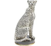 Kare Design Figura Decorativa Guepardo, Plata, Objeto Decorativo, Motivo Guepardo, Escultura Animal, 54x30x26 cm (h/w/d)