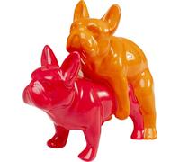 Kare Design Figura Decorativa Love Dogs, Multicolor, Dolomita Glaseado, Escultura de Perros, Objeto Decorativo, Sala y Pasillo, Accesorio Colorido para Hogar, Altura 17 cm