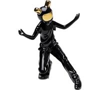 Kare Design Figura Decorativa Skating Astronauta, Oro, Cerámica, Escultura Astronauta Elegante, Objeto Decorativo Llamativo, Accesorio Moderno, Salón y Dormitorio, 21 cm