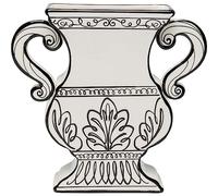 Kare Design florero Favola, Negro/Blanco, Decorativo, Recipiente para Flores, Florero de Mesa, 24cm