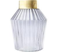 Kare Design Jarrón Barfly, gris, jarrón decorativo, jarrón para flores, cristal, 30cm (H)