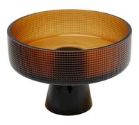 Kare Design Jarrón Enigma Marrón, 17 cm, Florero de cristal, Decoración, Soplado a la Boca, Tarro para Flores