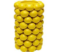 Kare Design Jarron Lemon Juice, Amarillo, 43 cm de Alto, Limones, Flores | Recipiente para flores, esmaltado, hecho a mano, aspecto brillante, atractivo decorativo, jarron decorativo para el salon