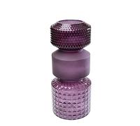 Kare Design Jarrón Marvelous Duo, Lila, Vidrio Lacado, Decorativo, Adorno de Hogar, Sala y Comedor, Vaso para Flores, Jarrón de Mesa, Altura 42 cm