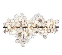 Kare Design lámpara colgante Clouds Clear, hecha a mano, lámpara de techo, salón, comedor, bombilla no incluida, 62x102x28 cm (A/A/P)