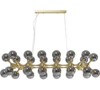 Kare Design Lámpara colgante con bolas de cristal dorada y plateada 140c