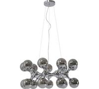 Kare Design Lámpara colgante con bolas de cristal plateada Ø74