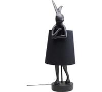 Kare Design Lámpara de Mesa Animal Rabbit, Negro, Dorado, Lámpara de Conejo, Motivo de Animal, Altura 68cm, Dormitorio y Sala de Estar, sin Bombilla Incluida