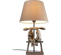 Kare Design Lámpara de Mesa Animal Bunny Love, Dorado/Marrón, Motivo de Conejo, Altura 50cm, Luz Decorativa, Decoración para Dormitorio y Sala de Estar, sin Bombilla Incluida