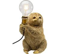 Kare Design Lámpara de Mesa Animal Sloth, Dorado, Motivo de Perezoso, Altura 30cm, Luz Decorativa, Decoración para Dormitorio y Sala de Estar, sin Bombilla Incluida