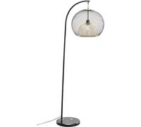 Kare Design Lámpara de Pie Grato, Negro, Estructura de Acero y Base de Mármol, Luz Decorativa Hecha A Mano para Salón y Dormitorio, sin Bombilla Incluida, Altura 156 cm