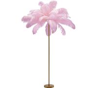 KARE Feather Palm lámpara de pie con plumas, rosa