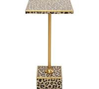 Kare Design Leo - Mesa Auxiliar (25 x 25 cm), Color marrón y Negro