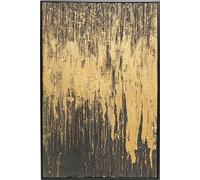 Kare Design Lienzo Abstract, Negro, 120x80 cm, con Marco de Madera Maciza, Pintura Acrílica Hecha a Mano, Arte Abstracto Moderno